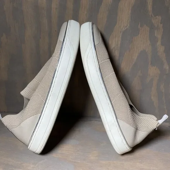 Johnston & Murphy Beige Cream Gold Slip On Casual Shoes Sneakers Womens Size 8 M - Picture 7 of 10